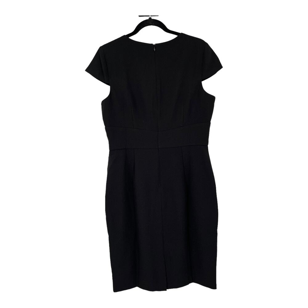 Vince Camuto dress Signature Cap sleeve stretch crepe black size 14 - Picture 5 of 7